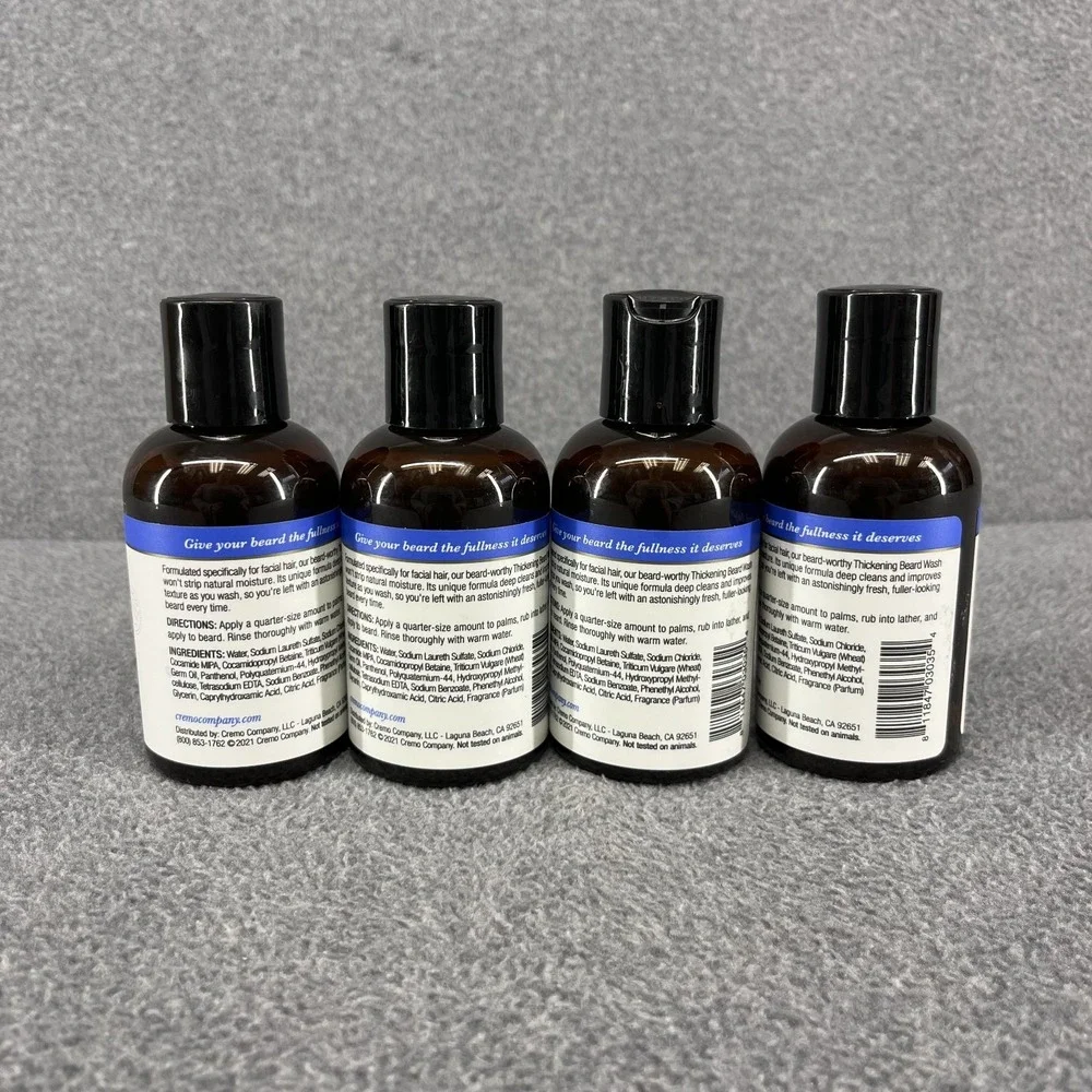 4x‎ CREMO Thickening Beard Wash Astonishingly Superior 4 oz each